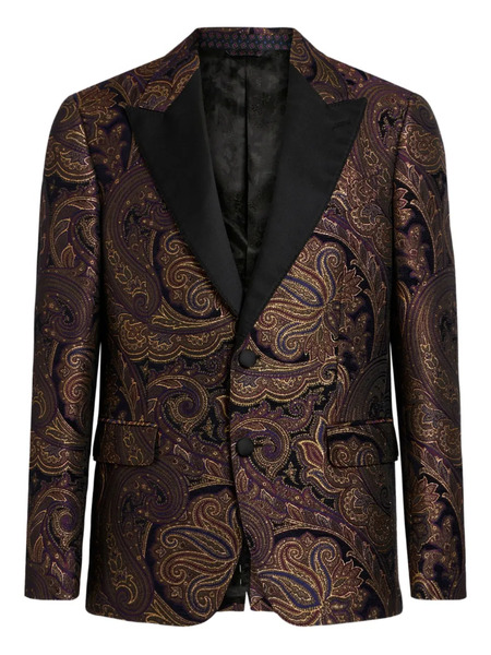 Etro Single-breasted Blazer - Gold 