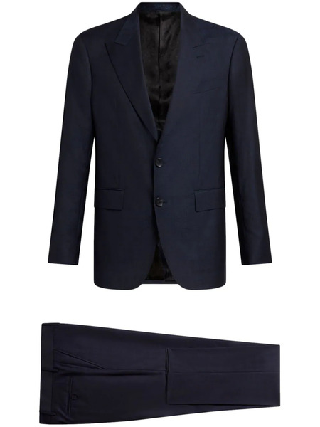  Etro Single-breasted Checked Suit - Blue 