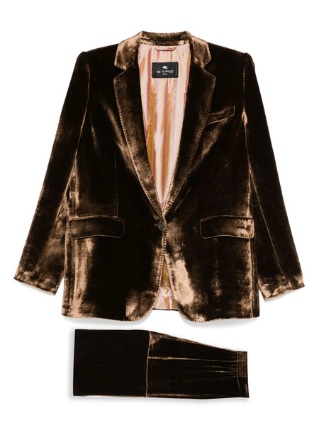  Etro Single-breasted Suit - Brown 