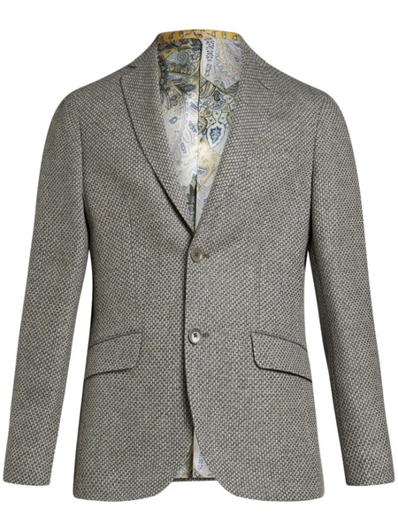  Etro Single-breasted Wool Blazer - Grey 