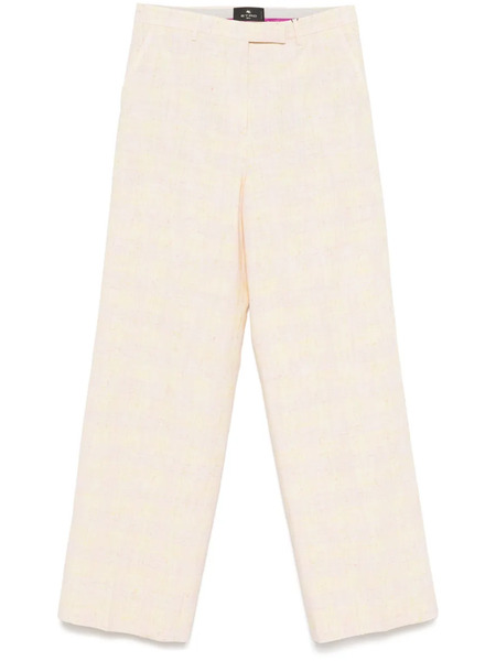  Etro Slub-texture Trousers - Yellow 