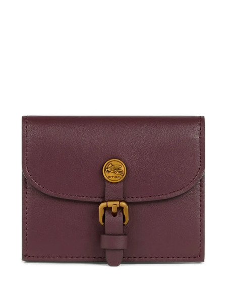  Etro Small Pony Leather Card Holder - Red 