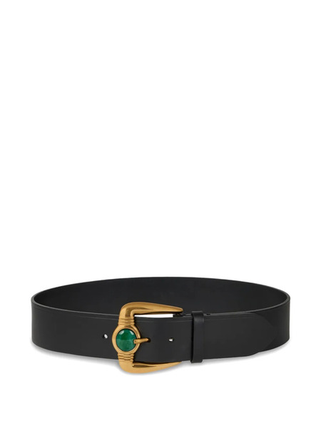  Etro Stone-buckle Leather Belt - Black 