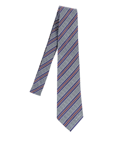  Etro Striped Silk Tie - Blue 