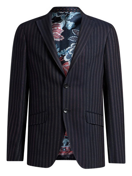  Etro Striped Wool-blend Suit - Black 