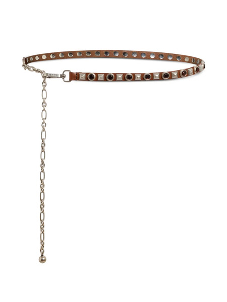  Etro Studded Leather Belt - Brown 