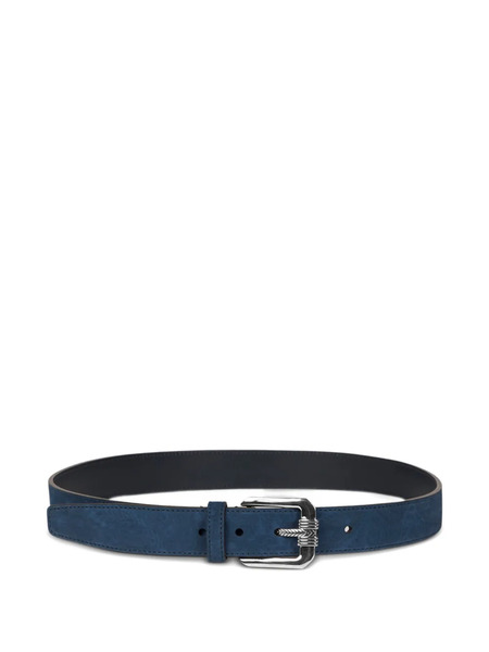  Etro Suede Buckle Belt - Blue 
