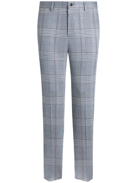  Etro Tailored Checked Trousers - Blue 