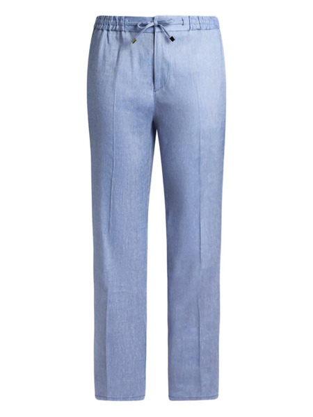  Etro Twill Drawstring Trousers - Blue 