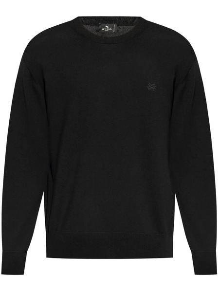  Etro Wool Jacquard Sweater - Black 