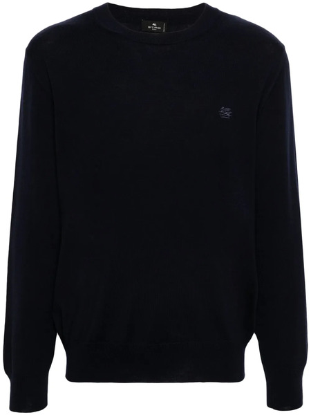  Etro Wool Jacquard Sweater - Blue 