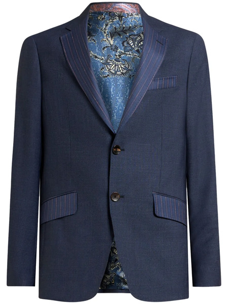 Etro Wool Suit Jacket - Blue 