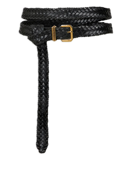  Etro Woven Double-wrap Belt - Black 