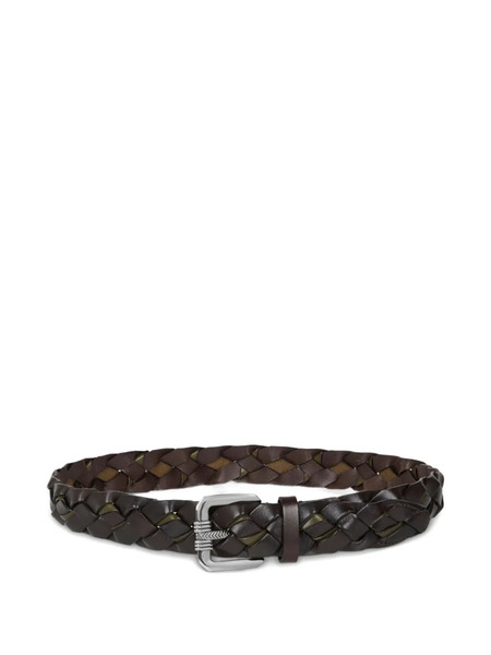  Etro Woven Leather Belt - Brown 