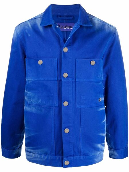  études Studio Button-down Shirt Jacket - Blue 