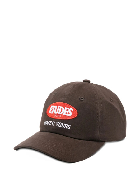  études Studio Logo-embroidered Cap - Brown 
