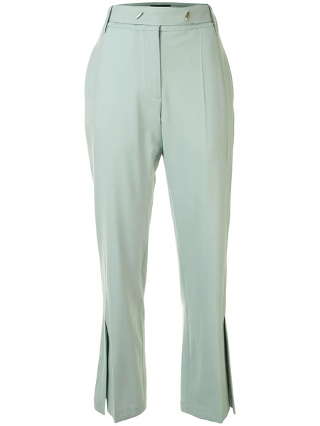  Eudon Choi Split-hem Flared Trousers - Green 