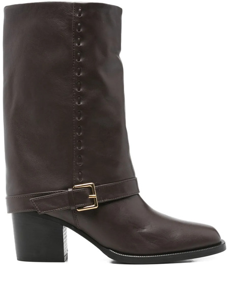  Evaluna Buckle-strap Boots - Brown 