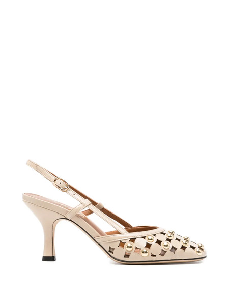  Evaluna Cut-out Heeled Pumps - Neutrals 