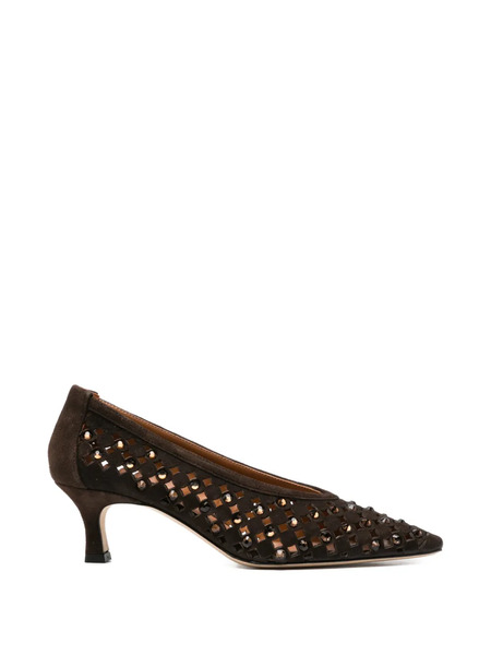  Evaluna Embellished Heeled Pumps - Brown 