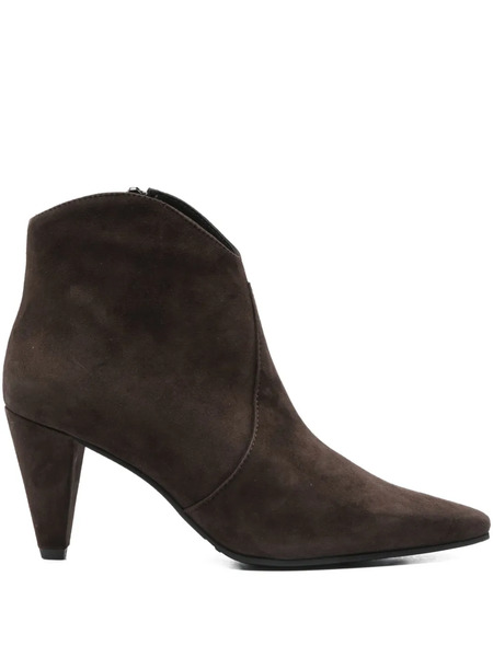  Evaluna 80mm Pointed-toe Heeled Ankle Boots - Brown 