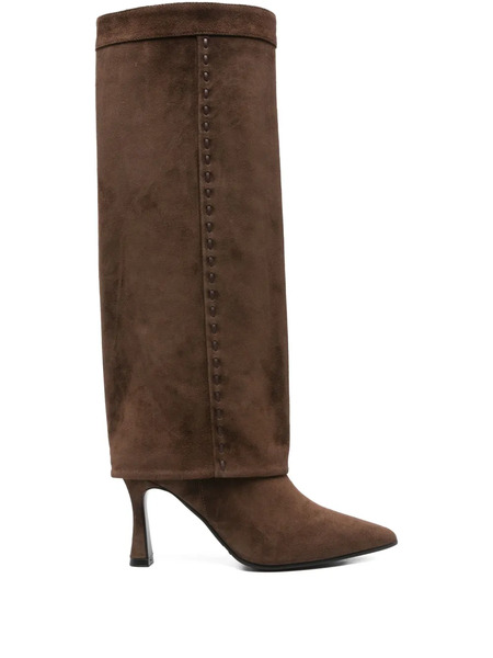  Evaluna Suede Knee-high Boots - Brown 
