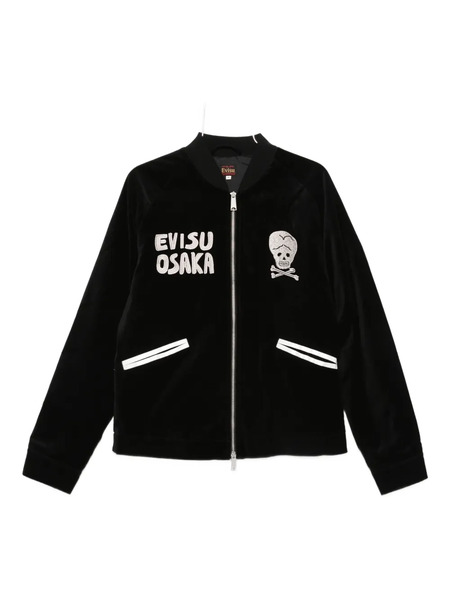  Evisu Embroidered Bomber Jacket - Black 