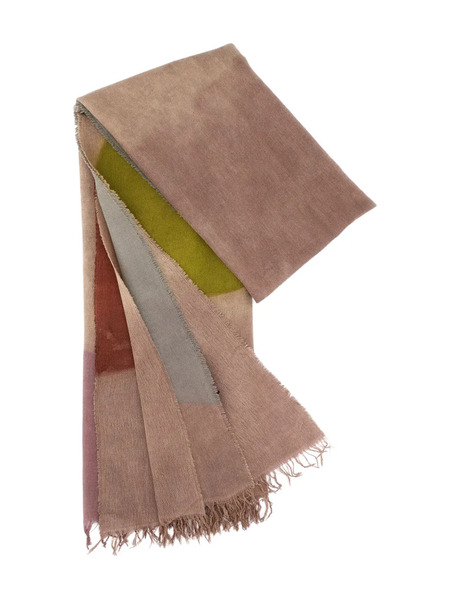  Exquisite J Geometric-graffic Fringed Scarf - Neutrals 