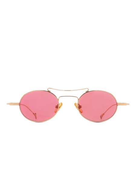  Eyepetizer Round-frame Metal Sunglasses - Gold 