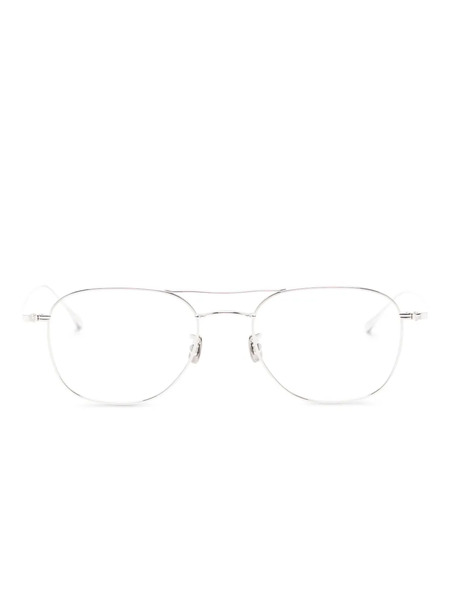  Eyevan7285 Double-bridge Clear-lens Glasses - Silver 