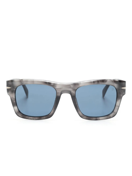  Eyewear By David Beckham Marbled Square-frame Sunglasses - Grey 