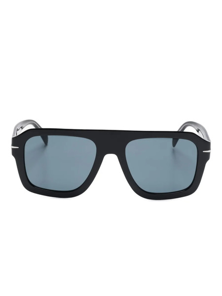  Eyewear By David Beckham Rectangle-frame Sunglasses - Black 