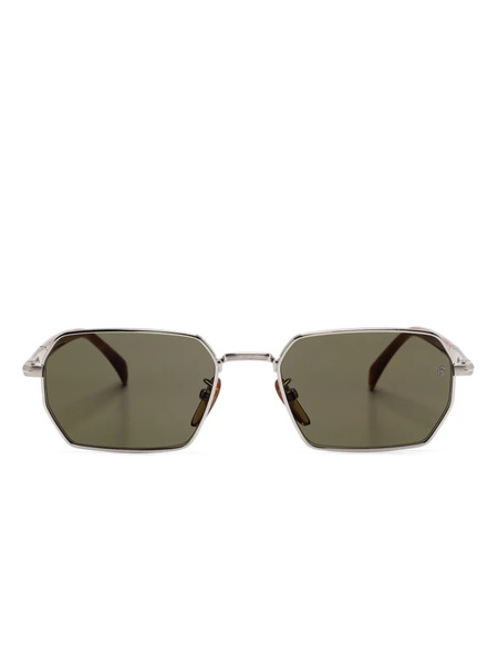  Eyewear By David Beckham Rectangle-frame Sunglasses - Silver 