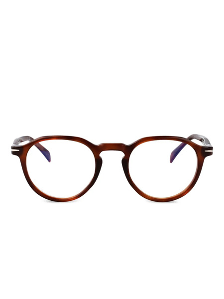  Eyewear By David Beckham Round-frame Glasses - Brown 
