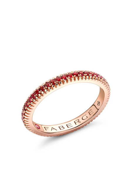  Fabergé 18kt Rose Gold Colours Of Love Ruby Eternity Ring - Red 