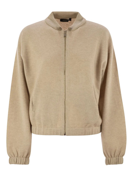  Fabiana Filippi Drawstring-neck Bomber Jacket - Neutrals 