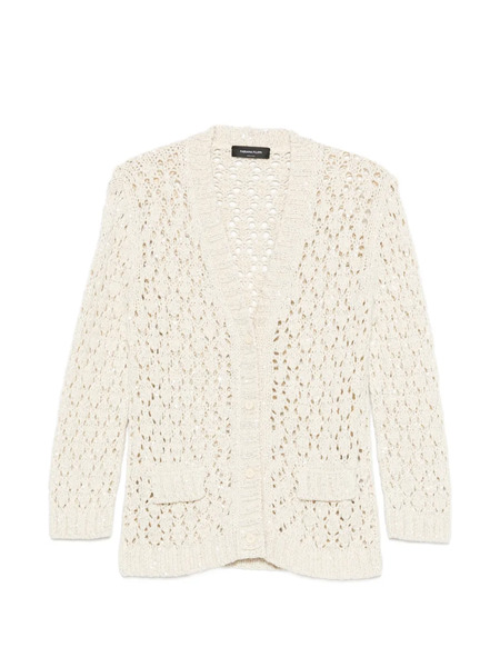  Fabiana Filippi Openwork Patch-pocket Cardigan - Neutrals 