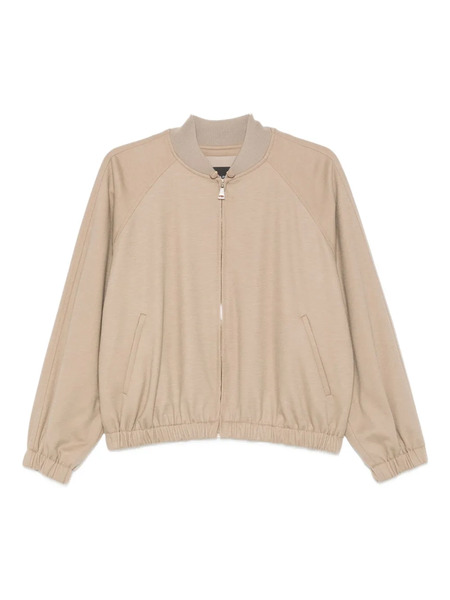  Fabiana Filippi Zip Bomber Jacket - Neutrals 