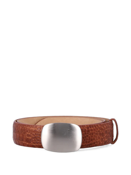  Fabrizio Mancini Buckle Reptile-effect Belt - Brown 