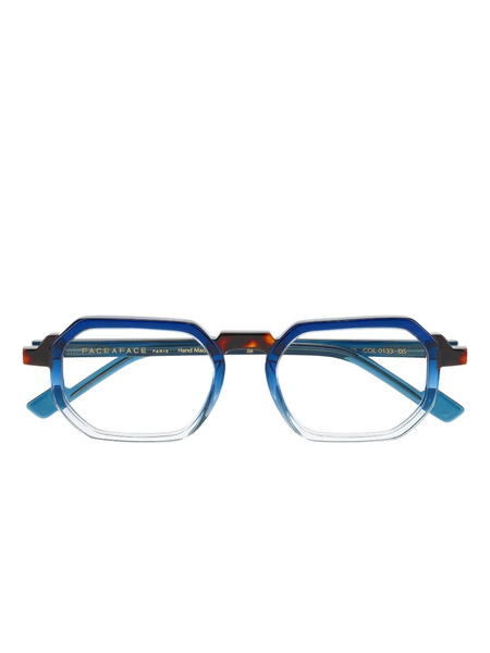  Face à Face Geometric-frame Flicker2 Glasses - Blue 