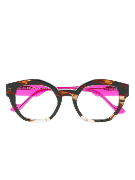  Face à Face Round-frame Glasses - Brown 