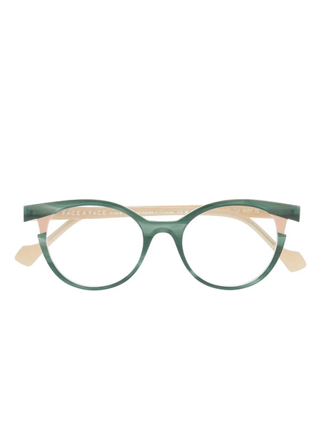  Face à Face Round-frame Glasses - Green 