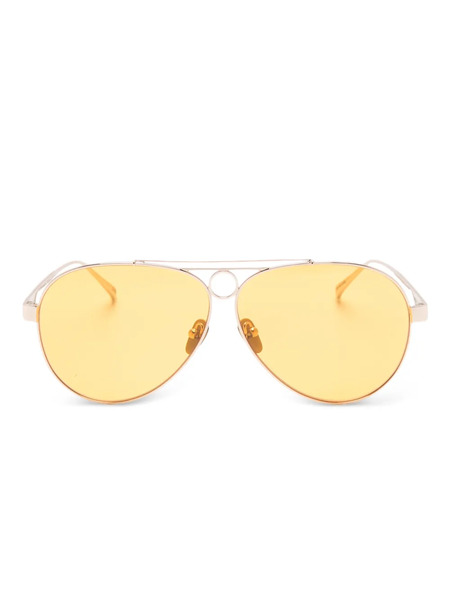  Face Hide Hunter Pilot Sunglasses - Gold 
