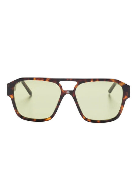  Face Hide Tortoiseshell-pattern Sunglasses - Brown 