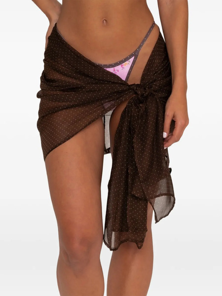  Fae Swim Polka-dot Sarong - Brown 