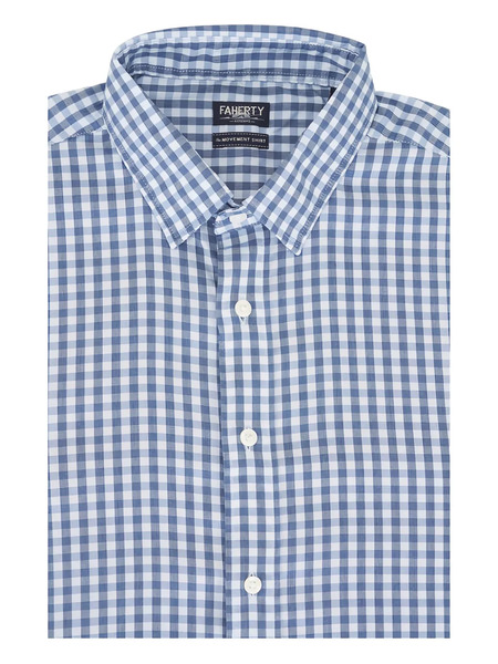  Faherty Checked Button-down Shirt - Blue 