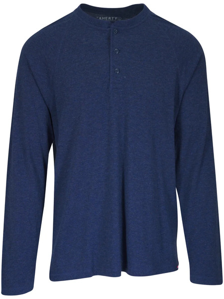  Faherty Cloud Henley Shirt - Blue 