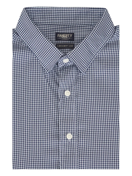  Faherty Polo-collar Shirt - Blue 