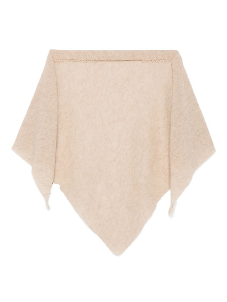  Faliero Sarti Chal Triax Raw-edge Triangular Scarf - Neutrals 