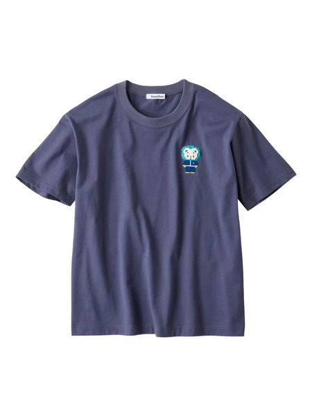  Familiar Embroidered-creature T-shirt - Blue 